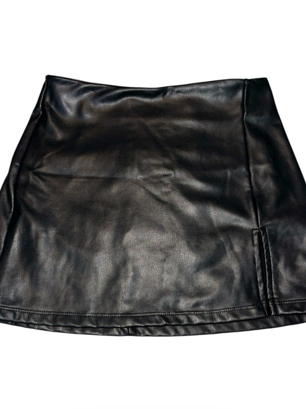 Altar'd State Black Faux Leather Mini Skirt